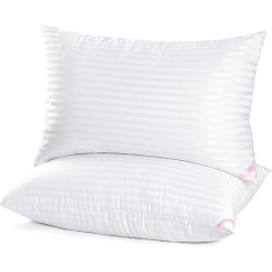 Collection Bed Pillows for Sleeping 2 Pack Queen Size，Pillows for Side and Back Sleepers,Super Soft Down Alternative Microfiber Filled Pillows,20 x 30 Inches
