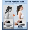 Ergonomic Contour Side Sleeper Pillows for Adults, Cooling Orthopedic Pillow for Pain Relief Support, Memory Foam Pillows Back Stomach Sleepers