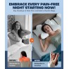 Ergonomic Contour Side Sleeper Pillows for Adults, Cooling Orthopedic Pillow for Pain Relief Support, Memory Foam Pillows Back Stomach Sleepers
